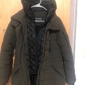 GUESS Army Green Winter Jacket